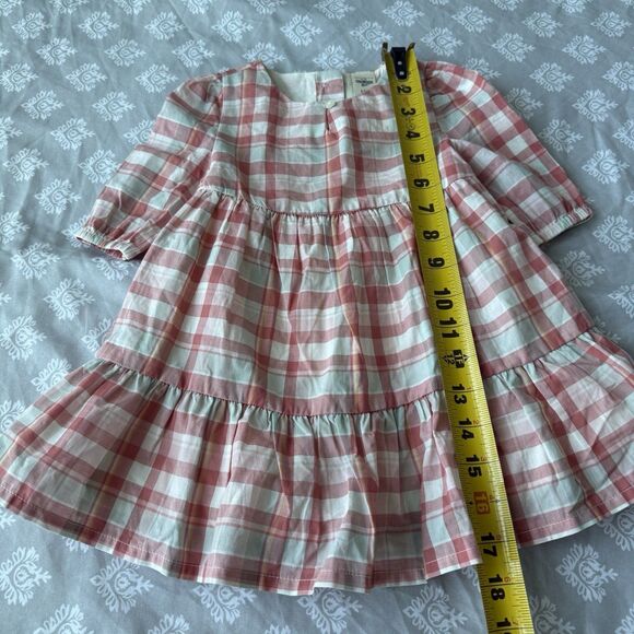 Baby Girls OshKosh Dress w/ Bloomers Multicolored Coral Plaid Lined Sz 12M NWOT - Picture 3 of 6